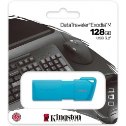 Pendrive Kingston Usb 3.2 128 Gb Neon Aqua Blue