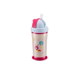 Vaso Con Boquilla Fisher Price Brilla En La Oscuridad Rosado Bb1129