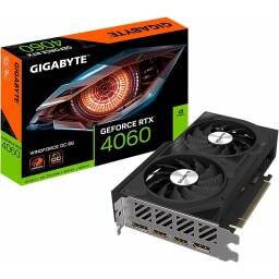 Gigabyte GeForce RTX 4060 -WINDFORCE OC 8G - Tarjeta grfica - GeForce RTX 4060 - 8 GB GDDR6 - PCIe 4.0 - 2 x HDMI, 2 x 