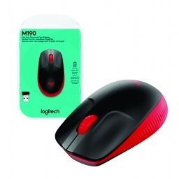 Mouse Logitech M190 inalmbrico rojo