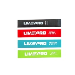 Set 4 Minibands LOOP BANDS gym gimnasio entrenamiento - LIVEPRO